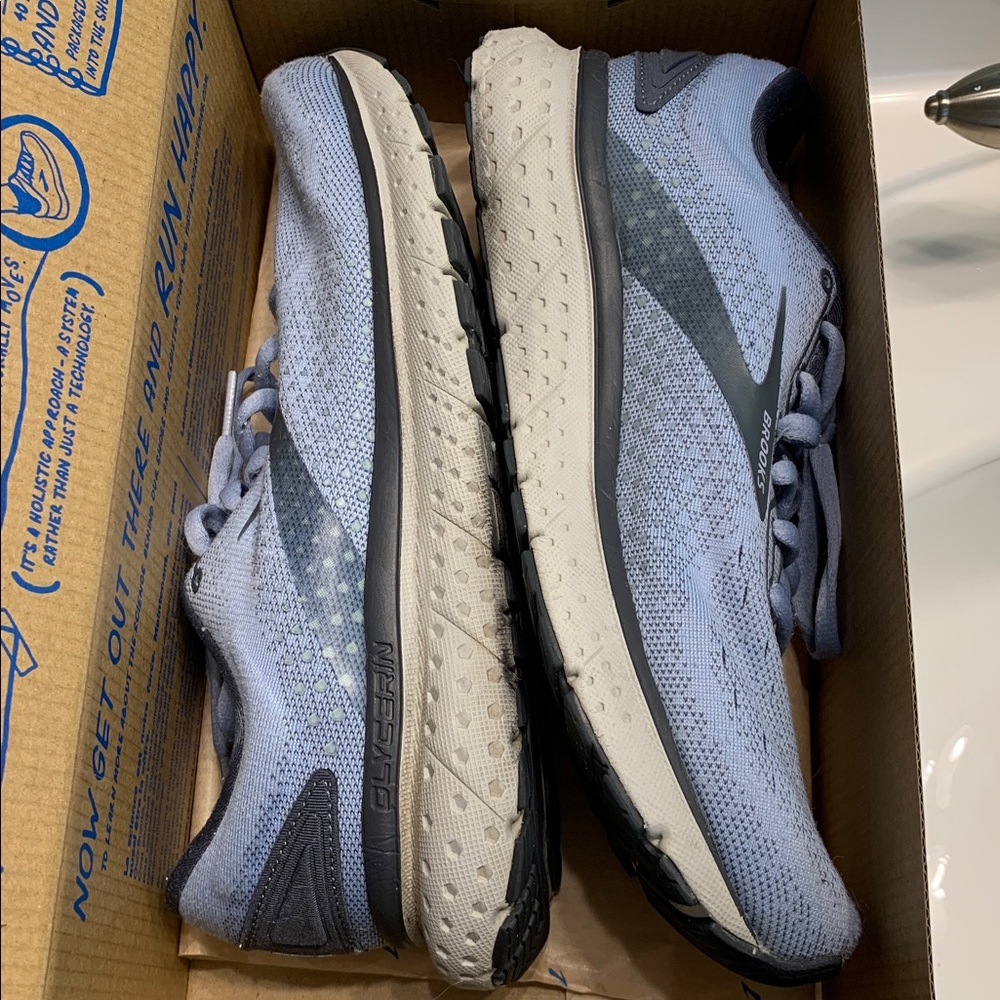 Brooks Glycerin 18 Sky Blue Athletic Sneakers size 8 wide - Picture 5 of 10
